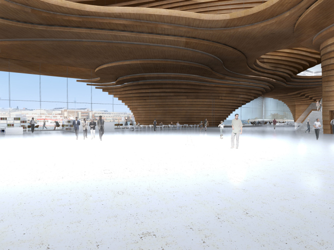 Guggenheim Museum in Helsinki. Lobby interior � DNK AG