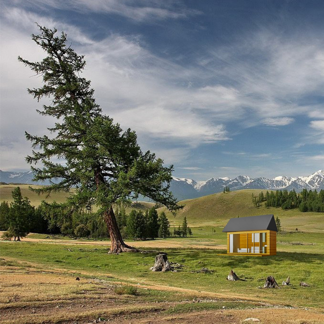 Eco house project. Options of placing the house in different kinds of environment  � Totan Kuzembaev architectural studio
