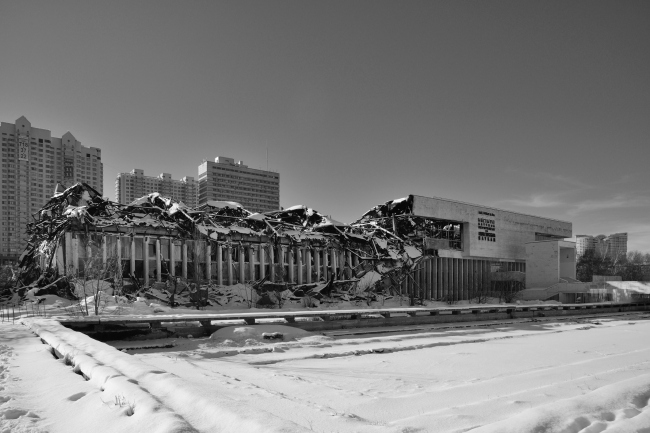 Здание ИНИОН РАН после пожара, 2015