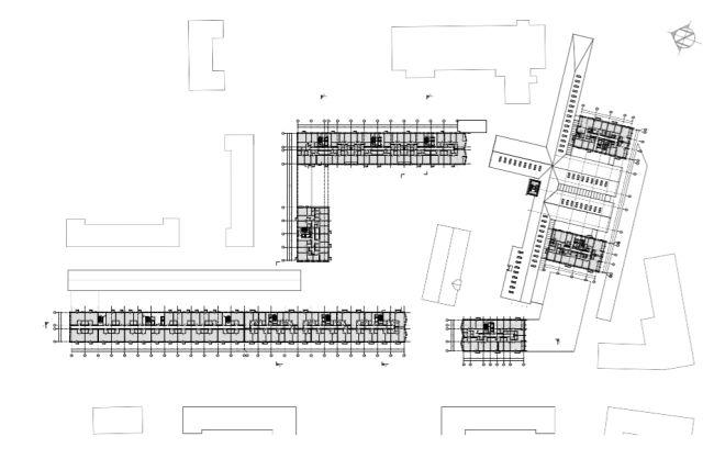 Проект многофункционального жилого комплекса на Павелецкой набережной. План 4-6 этажей © Архитектурное бюро Сергея Скуратова
