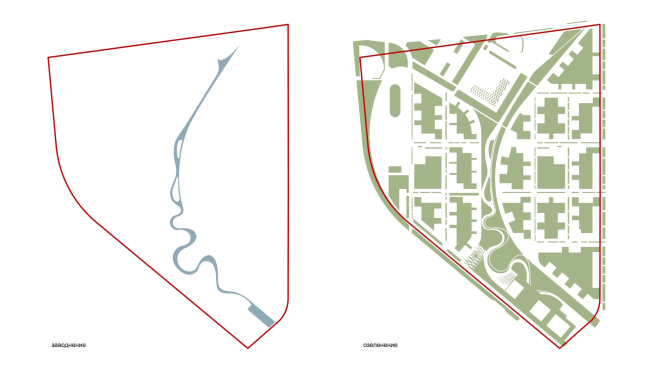 Project of building Kazan's "Sedmoye Nebo" ("Seventh Heaven") residential district. Landscaping  Sergey Skuratov Architects