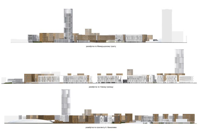 Project of building Kazan's "Sedmoye Nebo" ("Seventh Heaven") residential district. Development drawings  Sergey Skuratov Architects