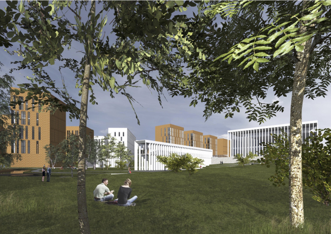 Project of building Kazan's "Sedmoye Nebo" ("Seventh Heaven") residential district. Shopping and entertainment, and sports center center � Sergey Skuratov Architects