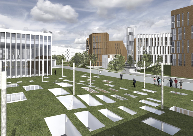 Project of building Kazan's "Sedmoye Nebo" ("Seventh Heaven") residential district. Shopping and entertainment center � Sergey Skuratov Architects