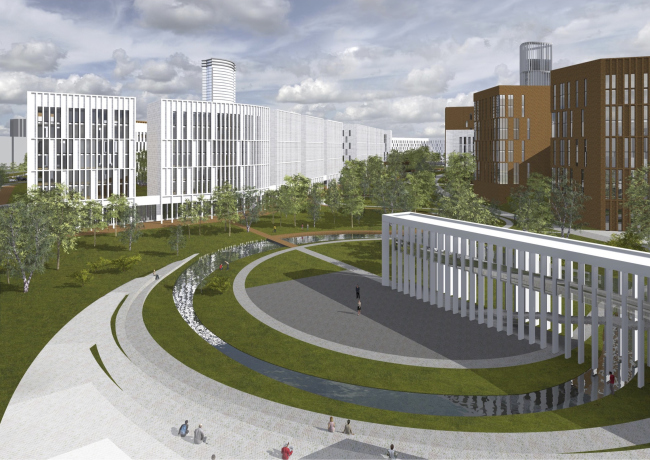 Project of building Kazan's "Sedmoye Nebo" ("Seventh Heaven") residential district. Shopping and entertainment center � Sergey Skuratov Architects