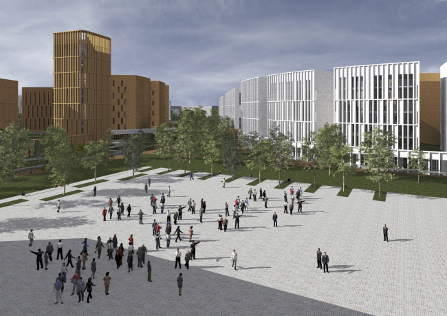 Project of building Kazan's "Sedmoye Nebo" ("Seventh Heaven") residential district. Square � Sergey Skuratov Architects