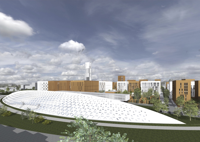Project of building Kazan's "Sedmoye Nebo" ("Seventh Heaven") residential district. School � Sergey Skuratov Architects