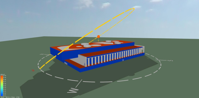 Estimation of the influence of the solar radiation and the wind on the temperature mode of operation of the building  Engex Engineering Bureau