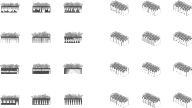 Facade solutions. Concept of "Dinamo" Boulevard. Author: Andrew Fomichev.