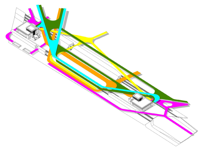 Superposition of the pedestrian flows. Concept of "Dinamo" Boulevard. Author: Oleg Sazonov