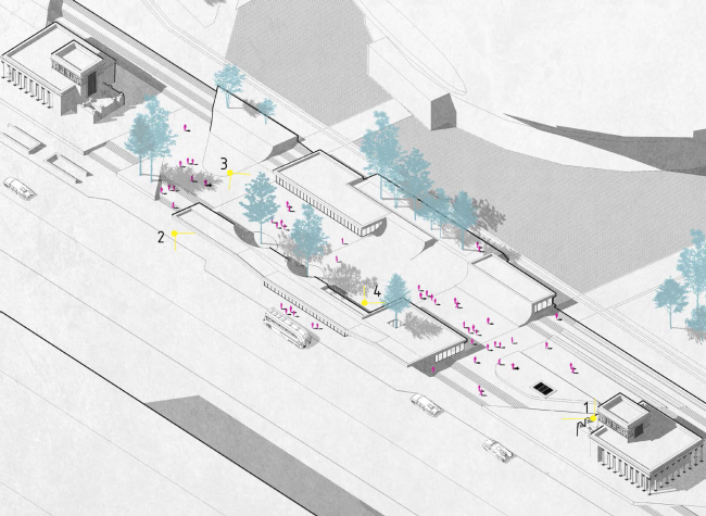 Overview of the square. Concept of "Dinamo" Boulevard. Author: Oleg Sazonov