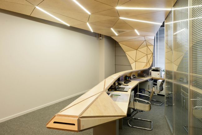 The interior design of the reception area of MGPM � Totan Kuzembaev Architectural Studio