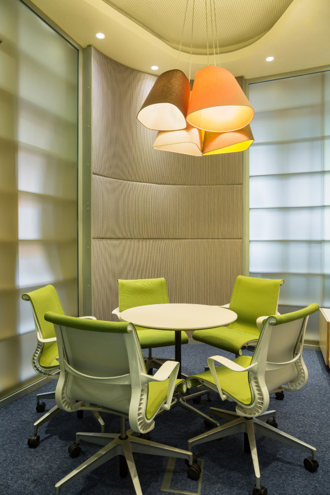 Yandex HQ on Leo Tolstoy Street (second stage). Meeting room  "Atrium" Architectural Bureau