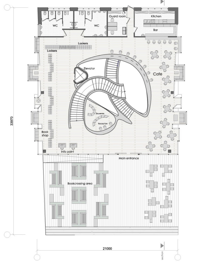 Plan of the 1st floor  "Arkhitekturium"