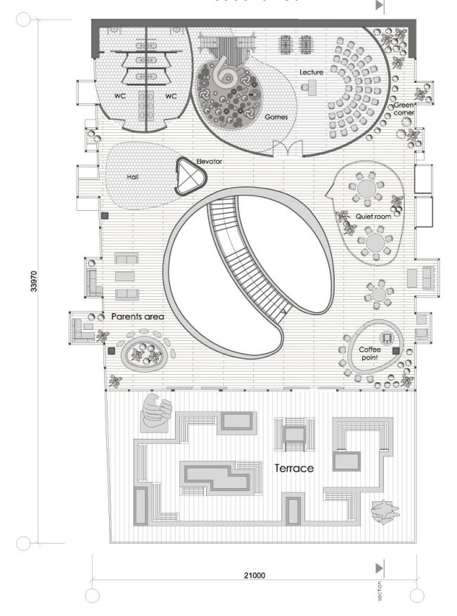 Plan of the 3rd floor  "Arkhitekturium"