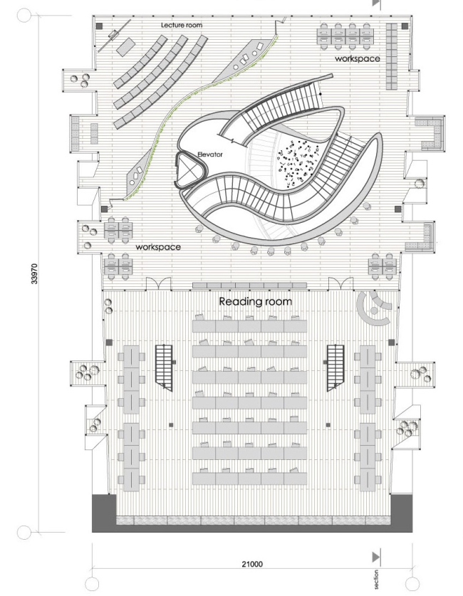 Plan of the 2nd floor  "Arkhitekturium"