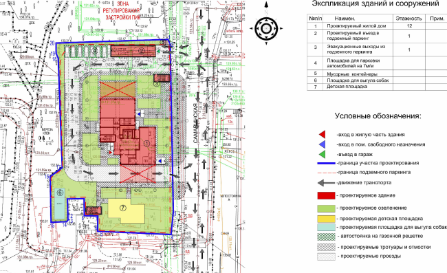 The residential project on the 2nd Samarinskaya Street. Plan  GrandProjectCity