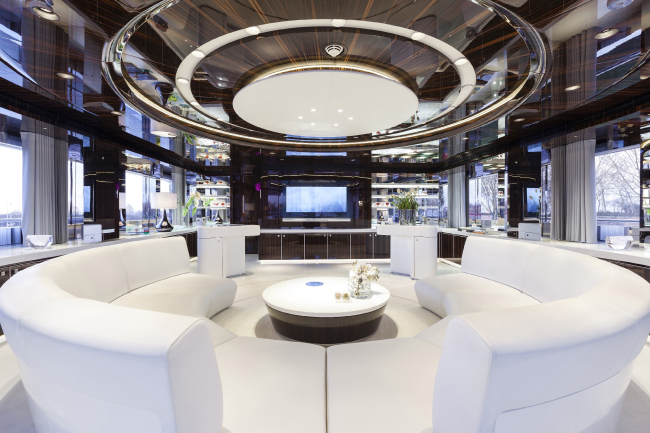 Interior design of MySky Yacht  Emilio Bianchi