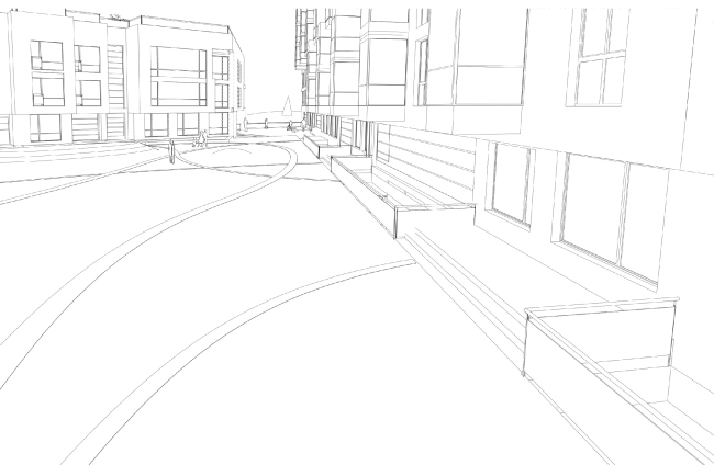 Volume and planning organization of the residential quarter. Concept of a multifunctional residential complex with objects of social infrastructure  Ostozhenka