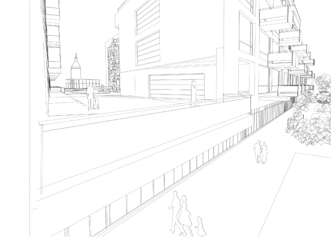 Volume and planning organization of the residential quarter. Concept of a multifunctional residential complex with objects of social infrastructure  Ostozhenka