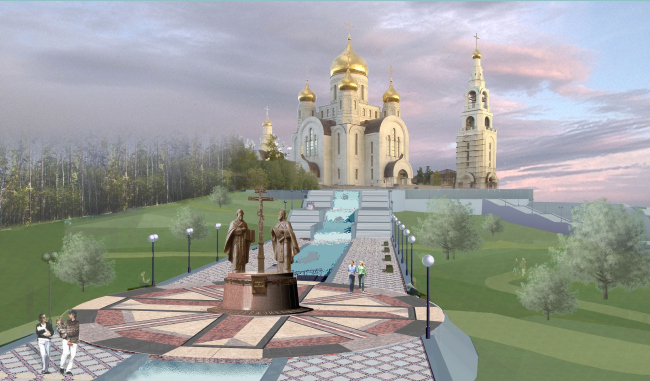 Stella monument "To the Pioneers of Yugra"  Project by Karen Saprichyan