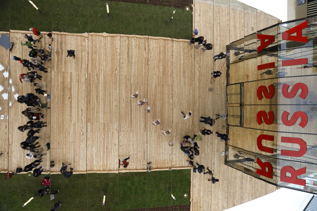 Russian Pavilion at EXPO 2015 in Milan. SPEECH. Photo  Aleksey Naroditsky