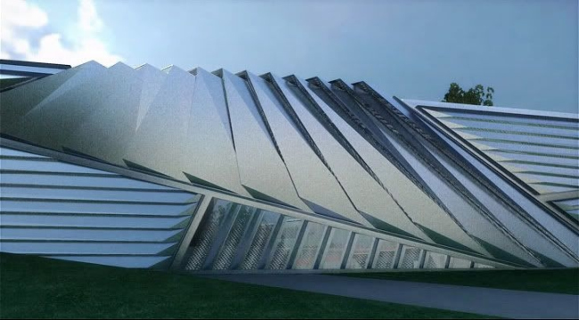 Музей искусств Эли и Эдит Брод. Конкурсный проект © Zaha Hadid Architects