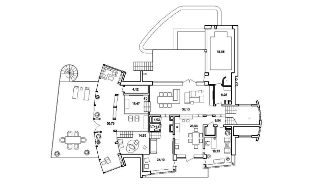 План 1 этажа © Архитектурное бюро Романа Леонидова
