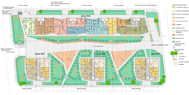 Plan of the first floor of the units of Residential Building #2  "Architecturium"