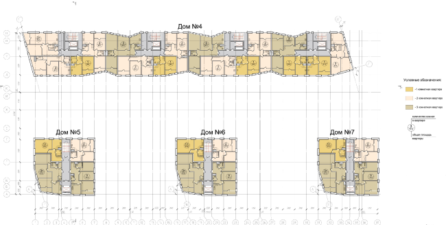Plan of the typical floor of the units of Residential Building #2  "Architecturium"