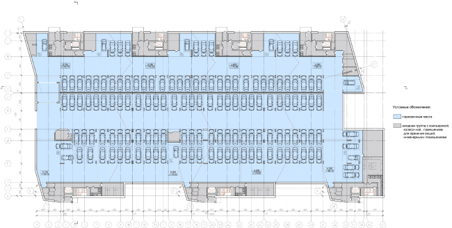 Plan of the underground parking garage of Residential Building #2 � "Architecturium"