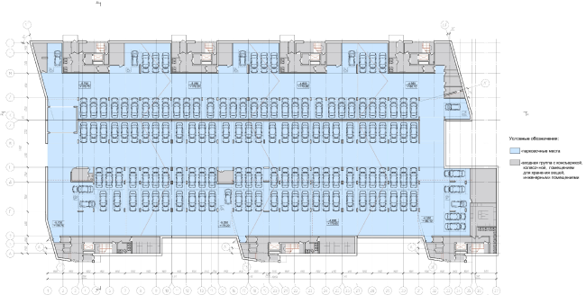 Plan of the underground parking garage of Residential Building #2  "Architecturium"