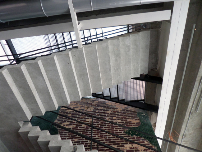 The zone around the open staircase leading onto the roof - one of the most "garage" places of "Garage". Photograph � Ilia Mukosey