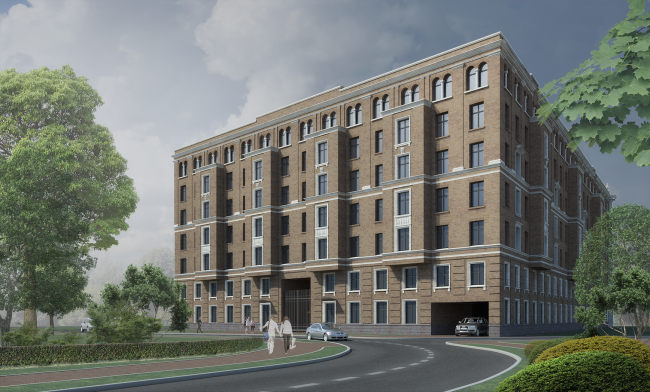 Multiapartment building with inserted premises on the Morskoy Avenue. Northeast side  Eugene Gerasimov and Partners