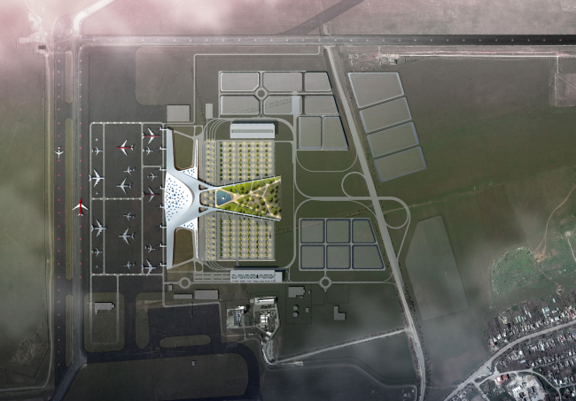 Simferopol International Airport. Location plan  Asadov Architectural Bureau