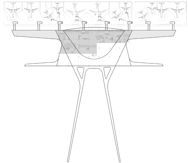 Simferopol International Airport. Plan  Asadov Architectural Bureau