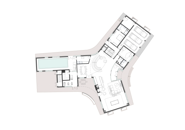 A private house in London's Green Belt. Plan of the first floor  PANACOM