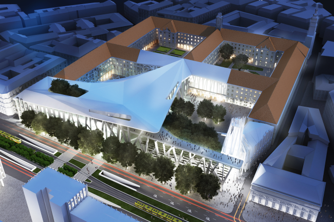 Project for New National Gallery and Ludwig Museum in Budapest  (designed by) Erick van Egeraat