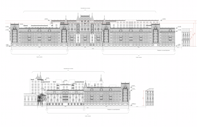 Multi-apartment building with integrated premises in Baskov Alley. Development drawings � Eugene Gerasimov and partners