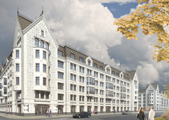 Multi-apartment building with integrated premises in Baskov Alley � Evgeny Gerasimov and Partners