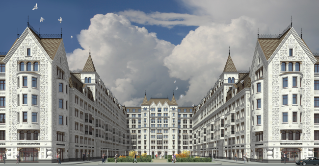 Multi-apartment building with integrated premises in Baskov Alley � Eugene Gerasimov and partners