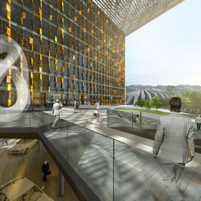 Rusian Olympic Committee HQ. View from the yard southward � "Reserve"