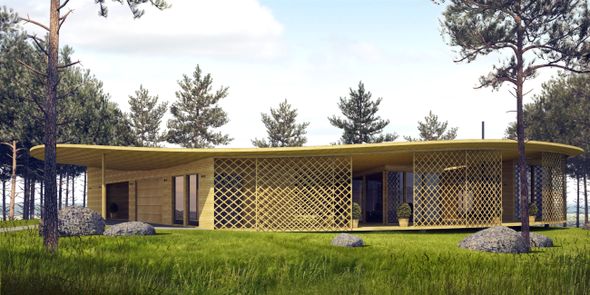 Architectural concept of "Ishim" techno-park. "Mirabel" Villa � Totan Kuzembaev Studio