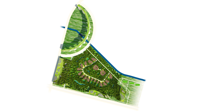 Architectural concept of "Ishim" techno-park. Master plan � Totan Kuzembaev Studio