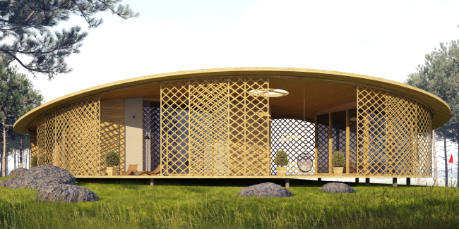 Architectural concept of "Ishim" techno-park. "TIKAL" House � Totan Kuzembaev Studio