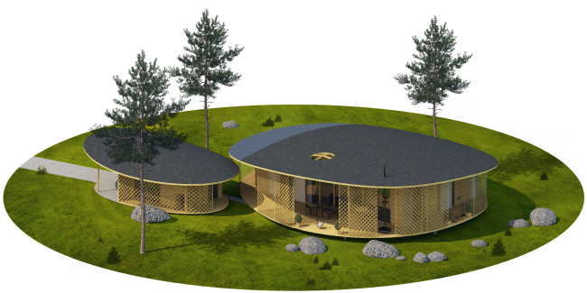 Architectural concept of "Ishim" techno-park. "Fjordland" House � Totan Kuzembaev Studio