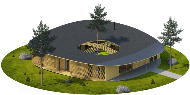 Architectural concept of "Ishim" techno-park. "Mirabel" Villa � Totan Kuzembaev Studio