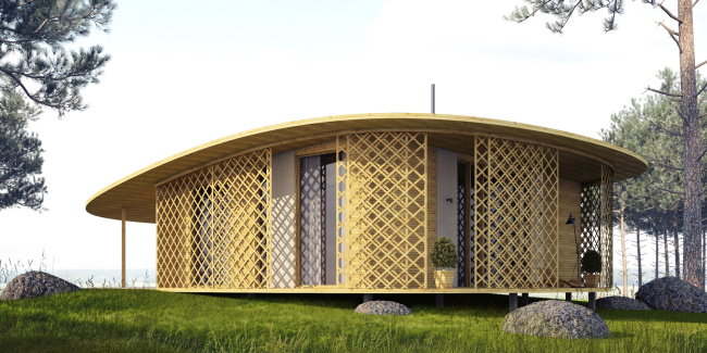 Architectural concept of "Ishim" techno-park. "UENO" House  Totan Kuzembaev Studio