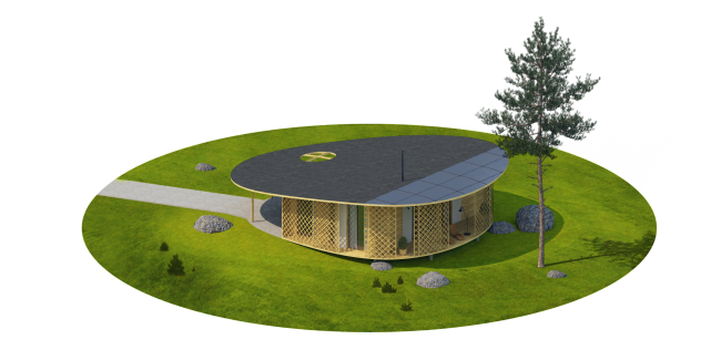 Architectural concept of "Ishim" techno-park. "UENO" House � Totan Kuzembaev Studio