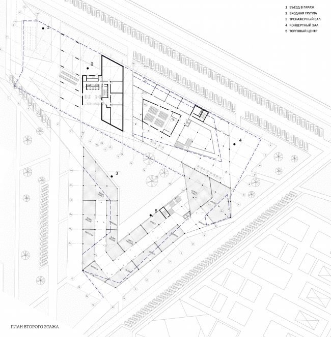 A student housing project. Stylobate. Author: Polina Korochkova, fourth year student of Moscow Institute of Architecture